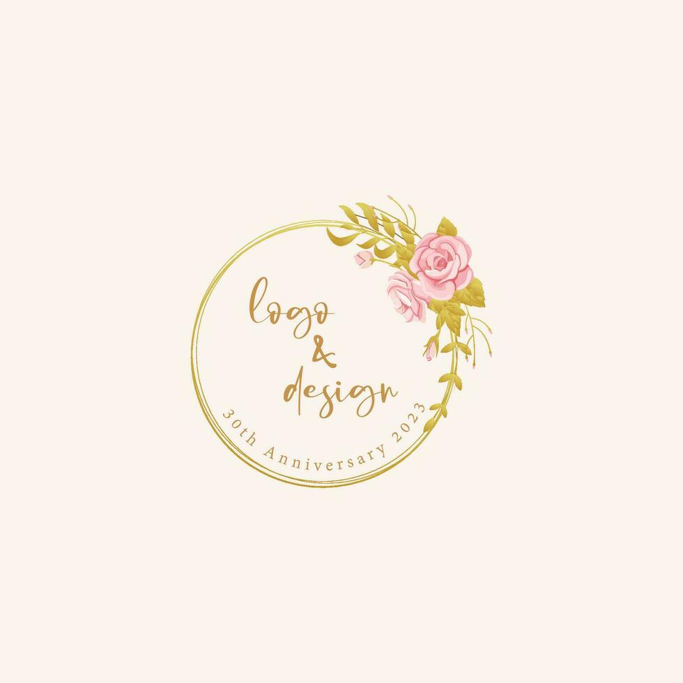 Modern, wedding, monogram, flower, logo design, Floral templates for Invitation cards, Hand drawn floral frames Vector illustration.