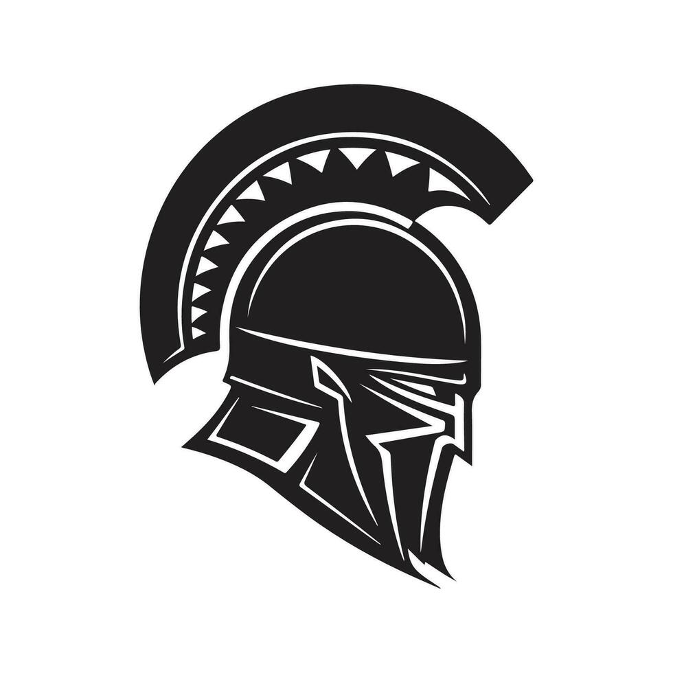 simple gladiator, vintage logo line art concept black and white color, hand drawn illustration vector