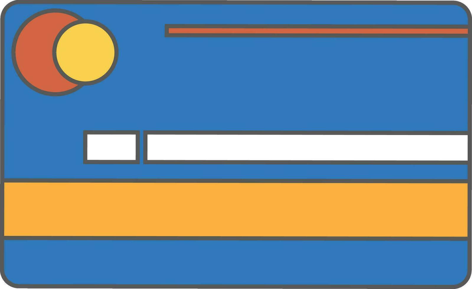 Flat vector icon of a credit card.