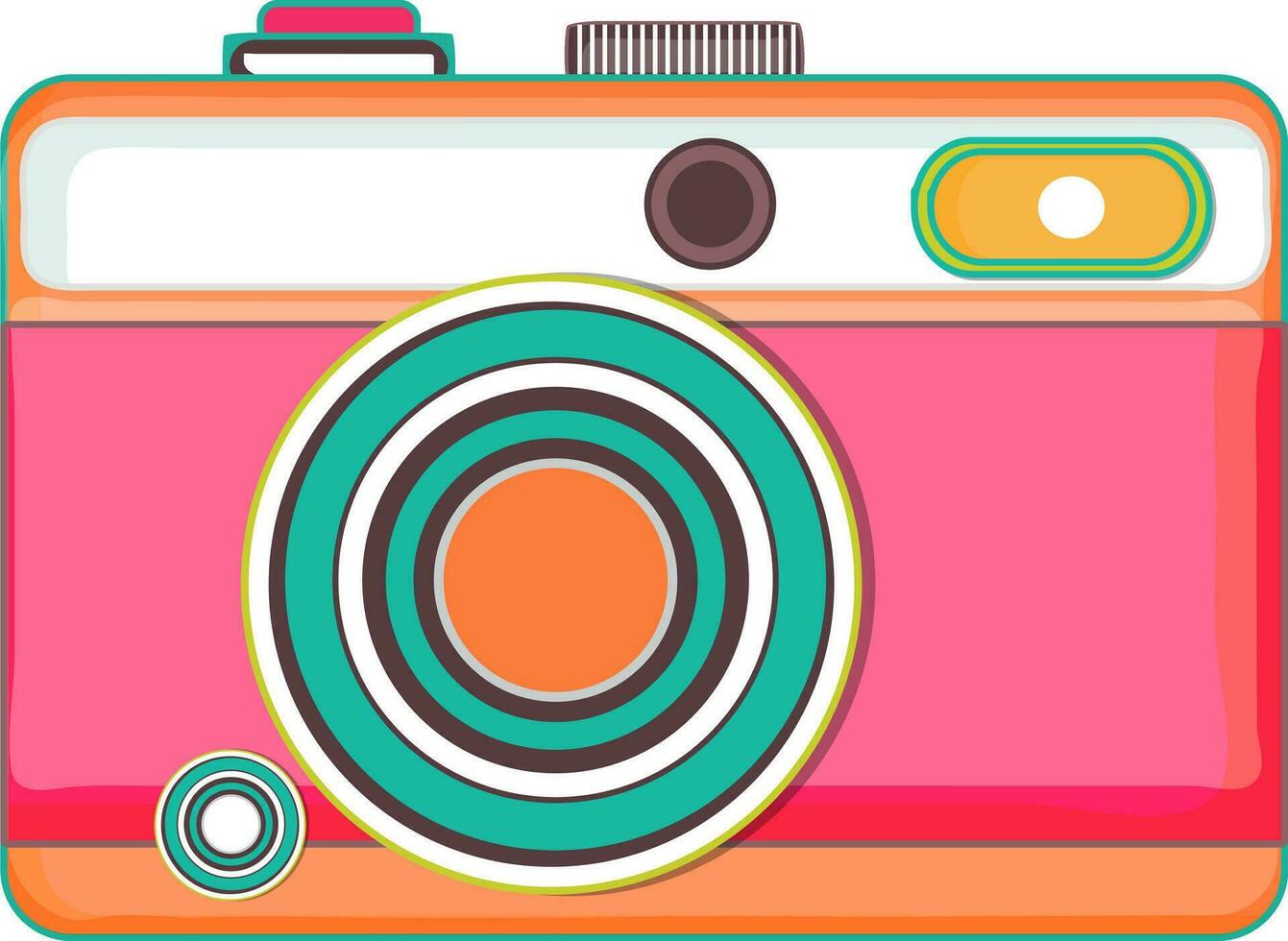 Illustration of a camera. vector