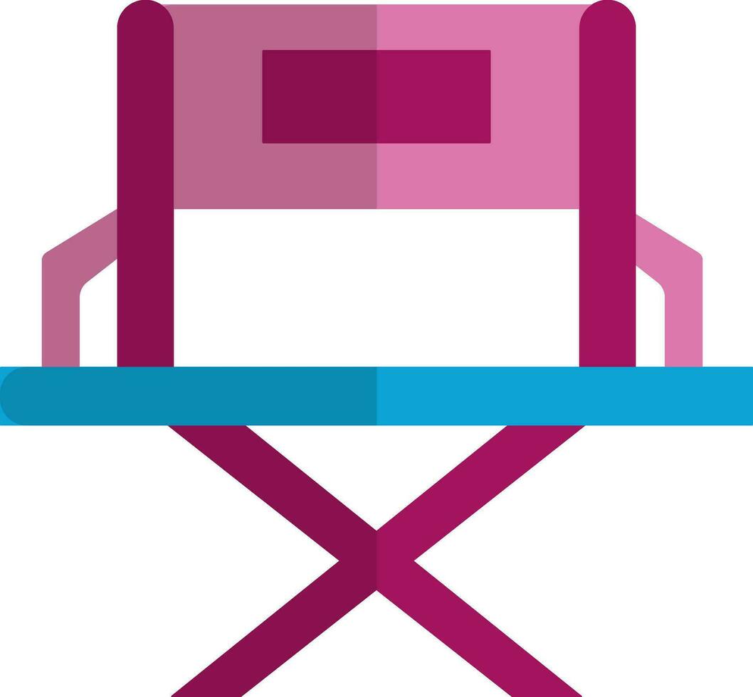 Director chair in pink and blue color. vector