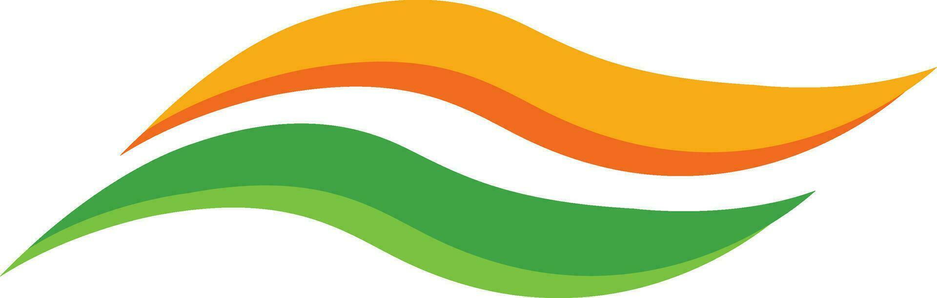 indio bandera color olas para república día celebracion. vector