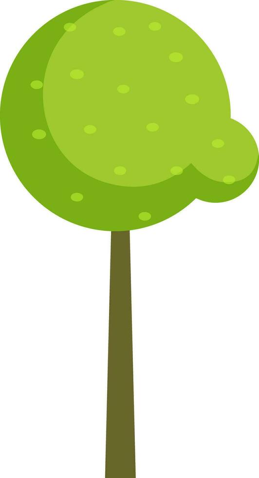 Illustration of Green Tree on White Background. vector