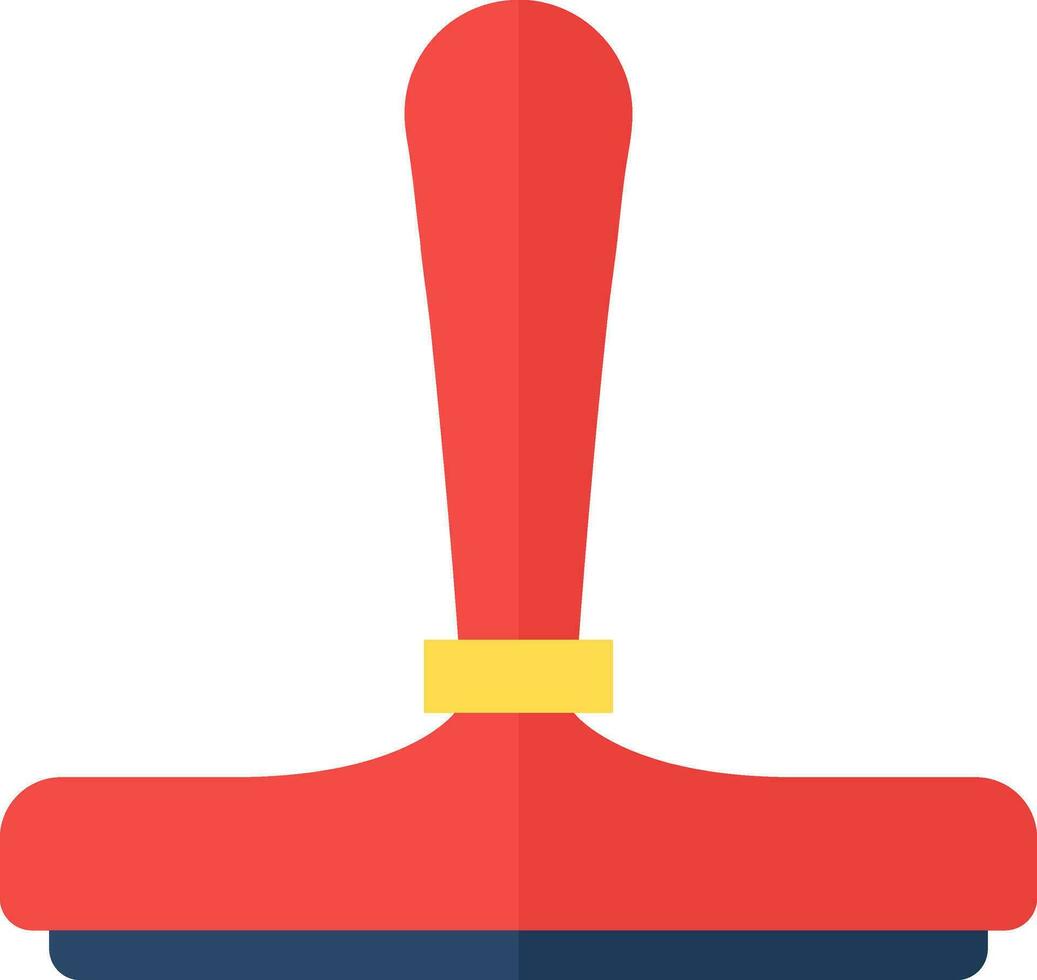 Stamp icon in red and blue color. vector