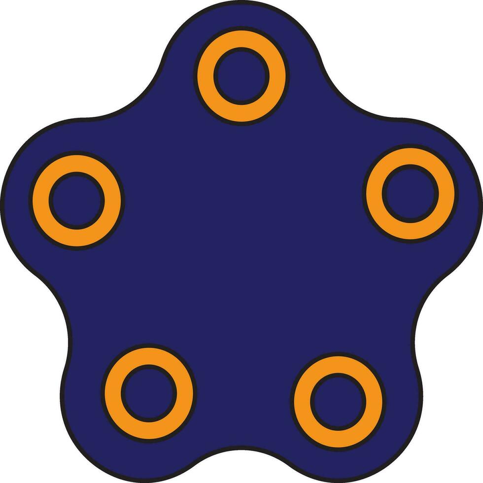 Spinner toy icon with five arms for playing concept. vector