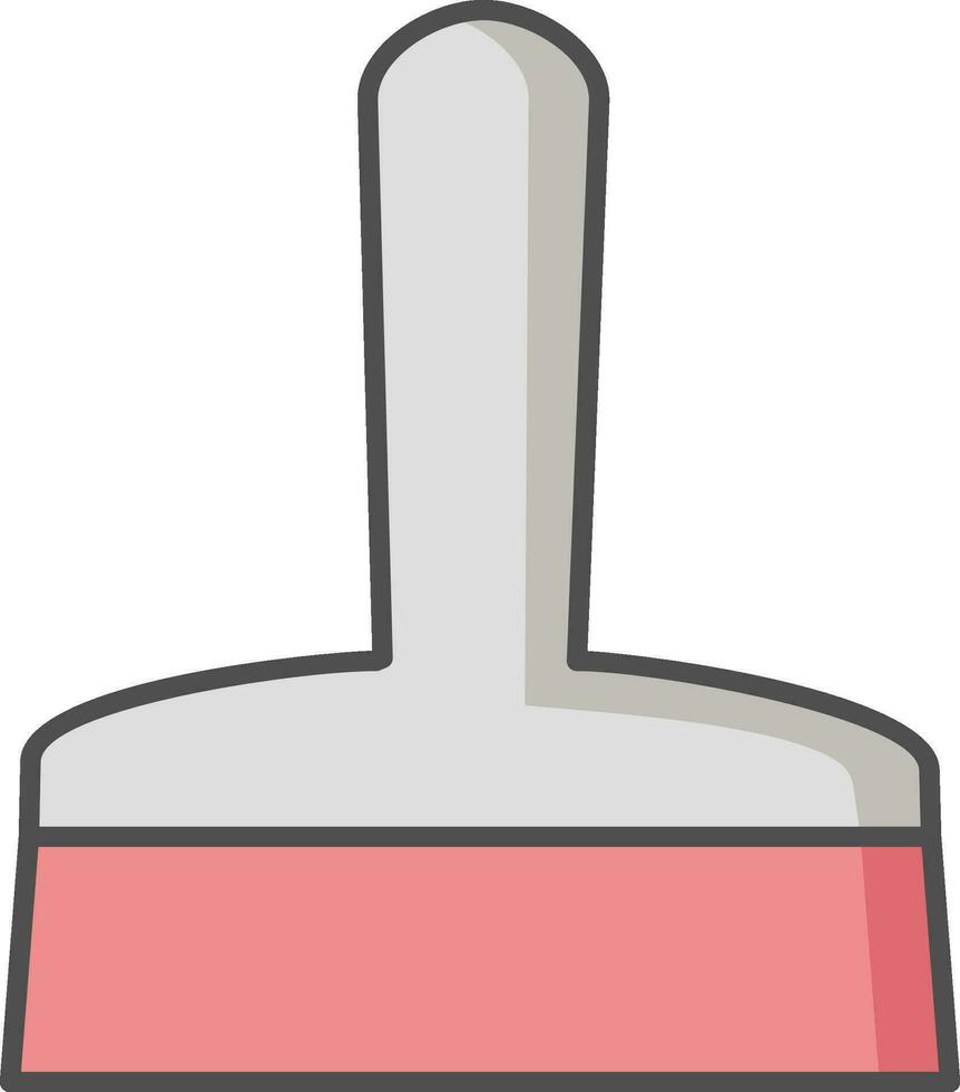 Paint Brush icon or symbol in red and gray color. vector