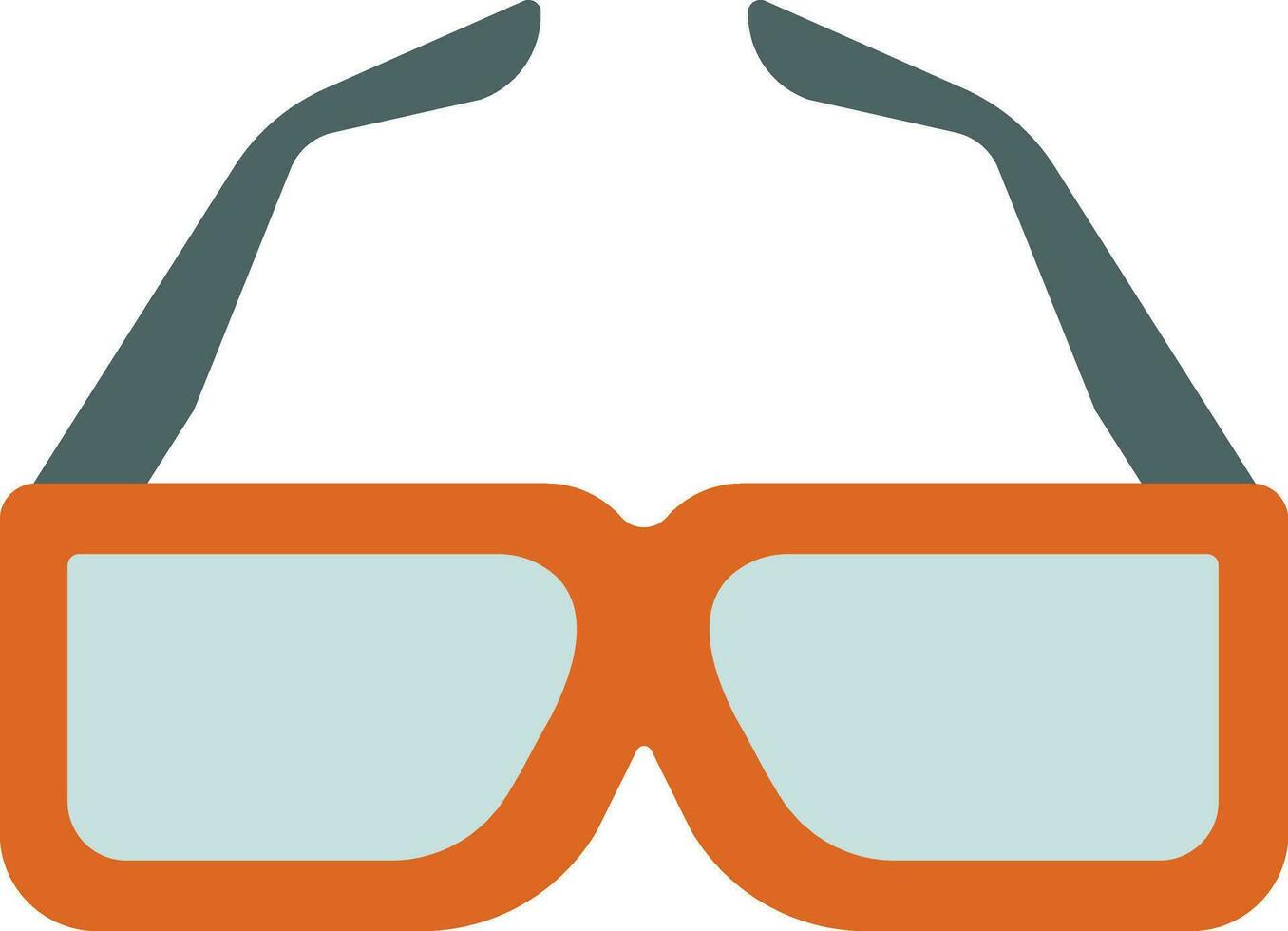 Eyeglasses in orange and gray color. vector
