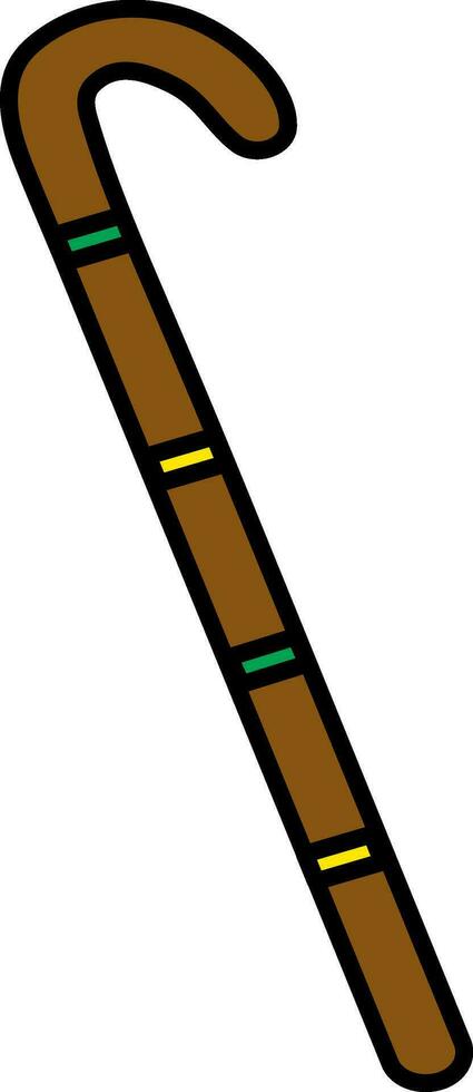 Flat illustration of Walking Stick. vector