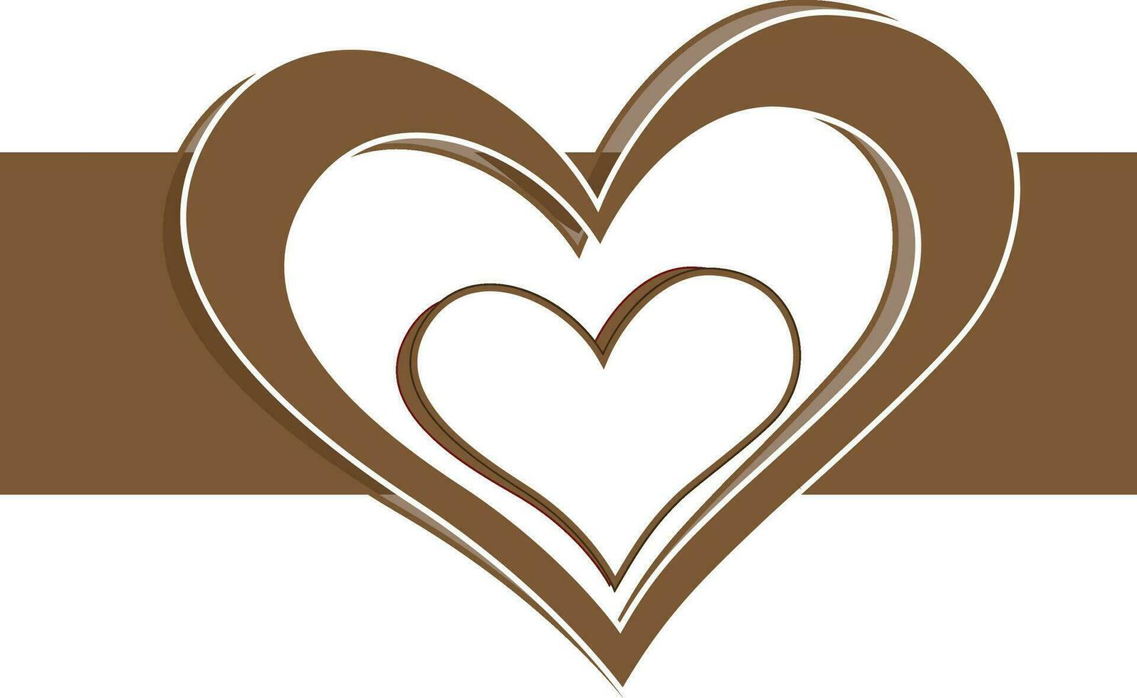 Brown and white heart. 27616926 Vector Art at Vecteezy