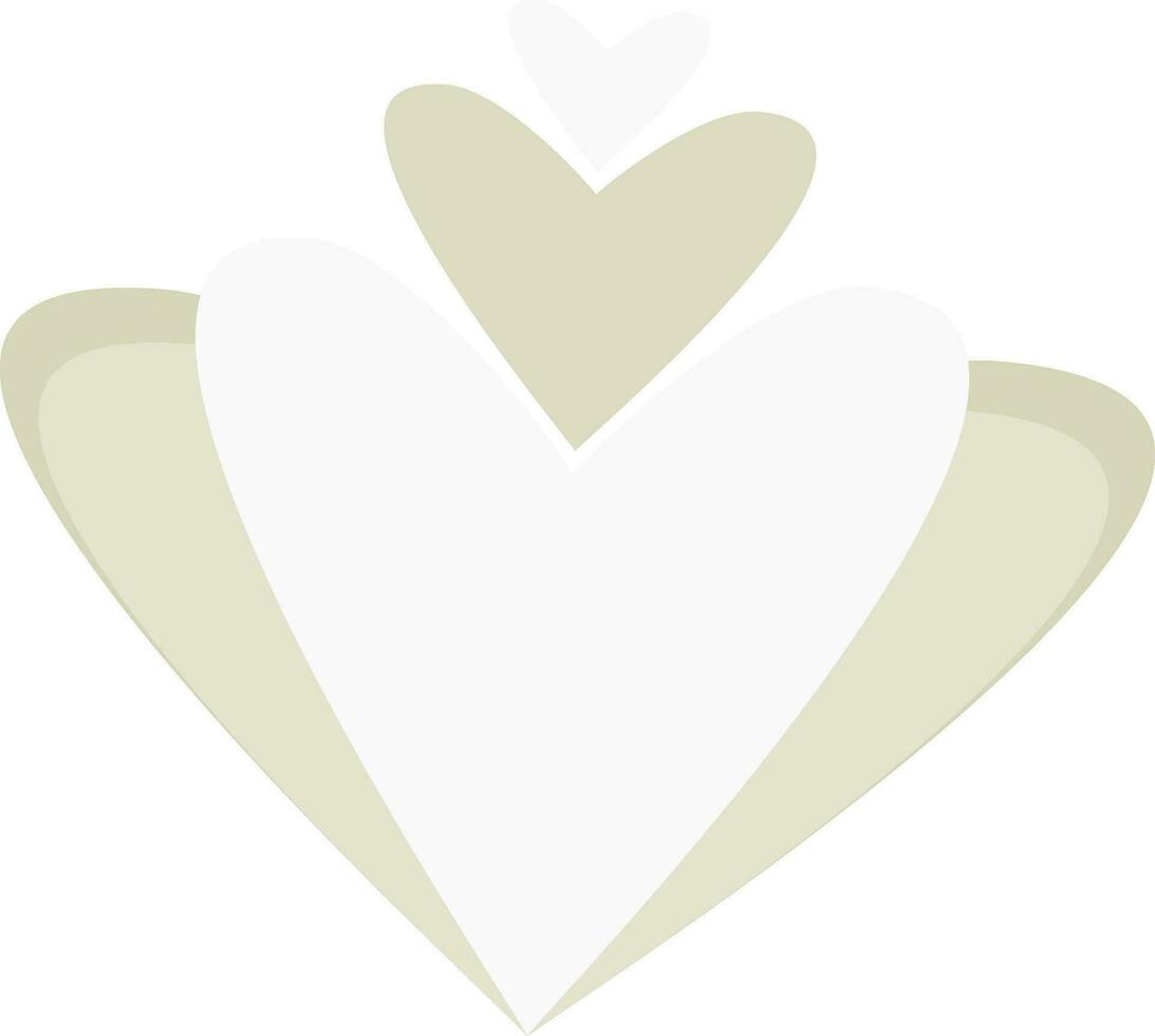 Beautiful creative heart icon in flat style. vector