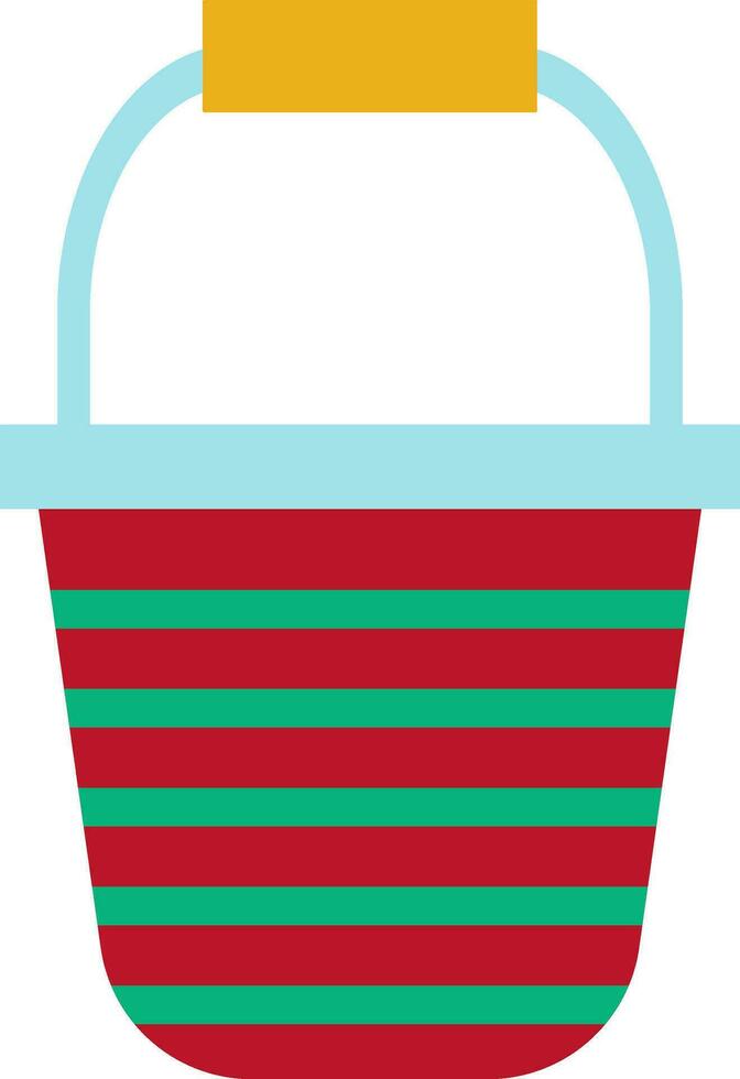 Illustration of a bucket. vector