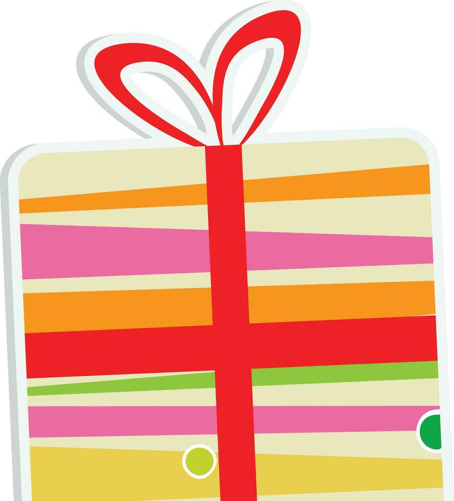 Colourful gift box icon. vector