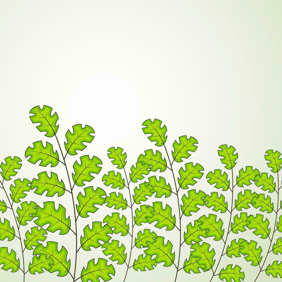 Nature background with oak leaves. vector