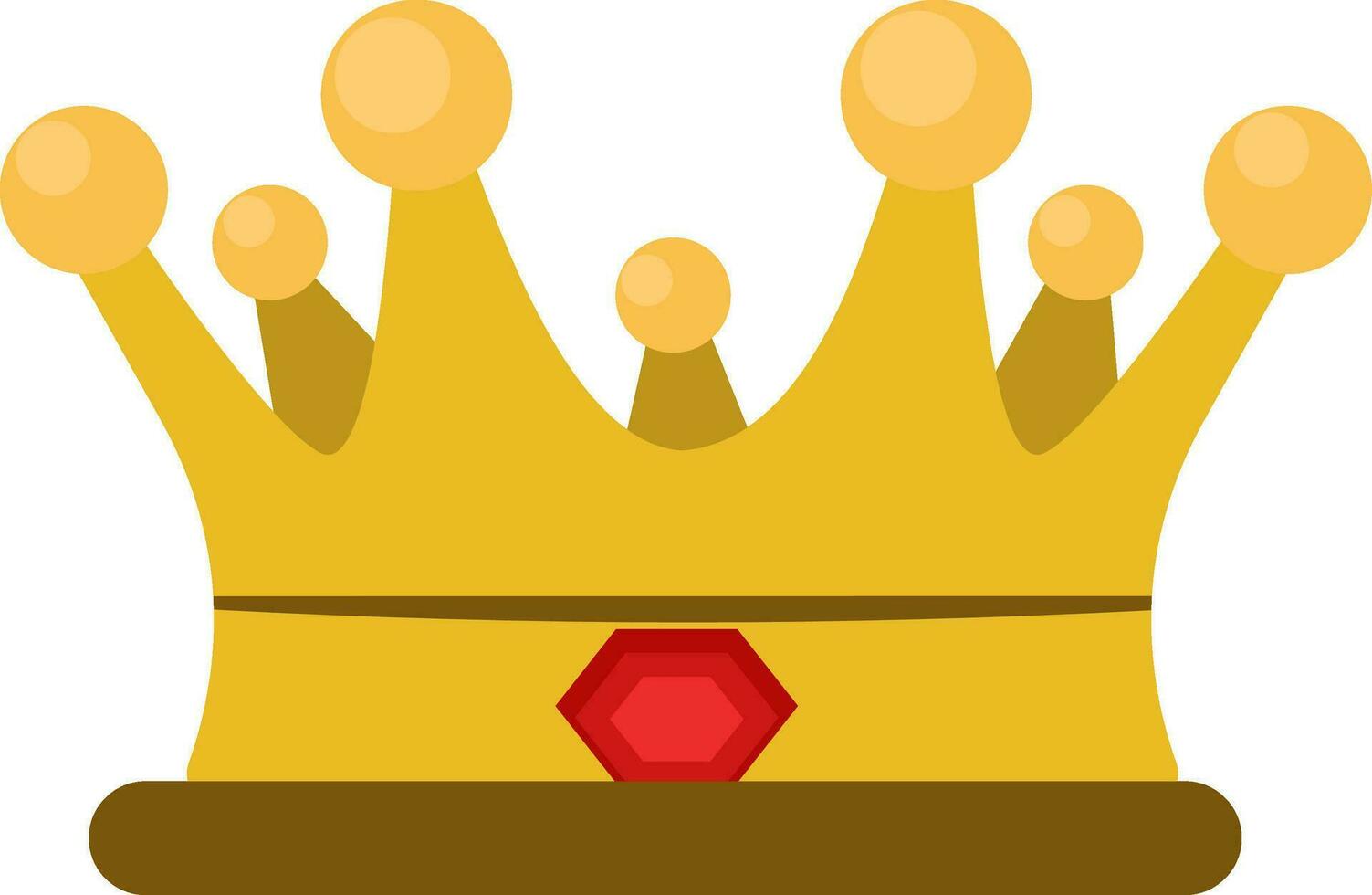 Illustration of gold crown. vector