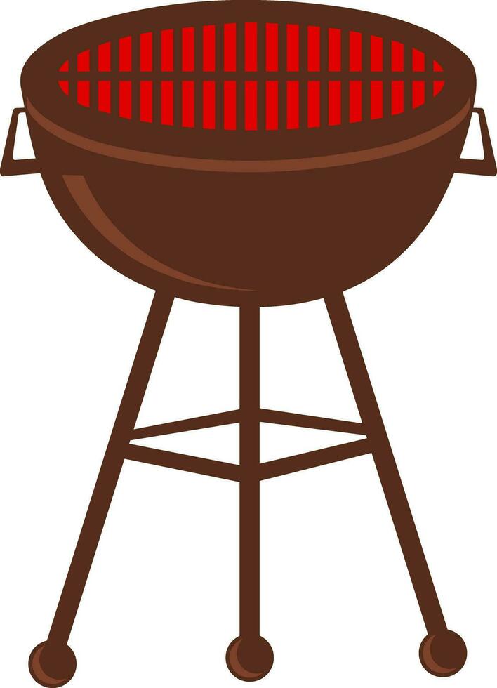 Illustration of a barbeque grill. vector