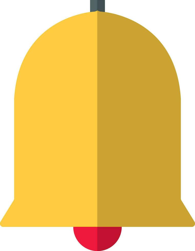 Isolated icon Bell in yellow color. vector