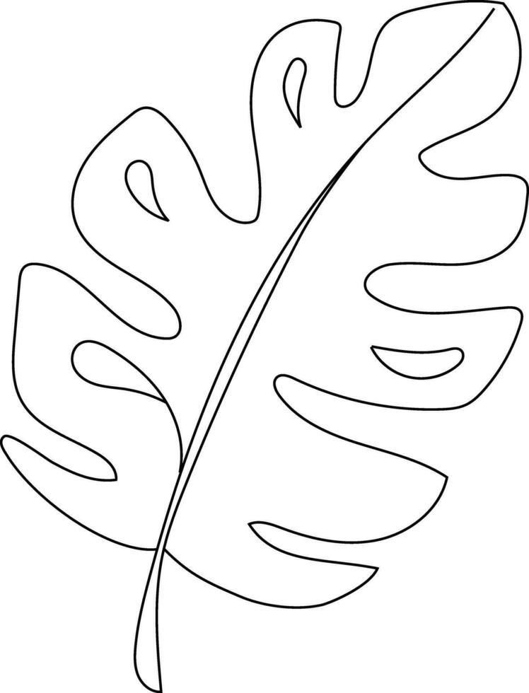Tropical Leaf Line Art vector