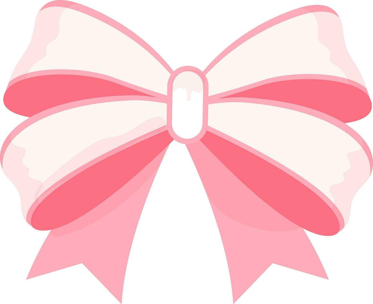 Beautiful bow illustration on white background. vector