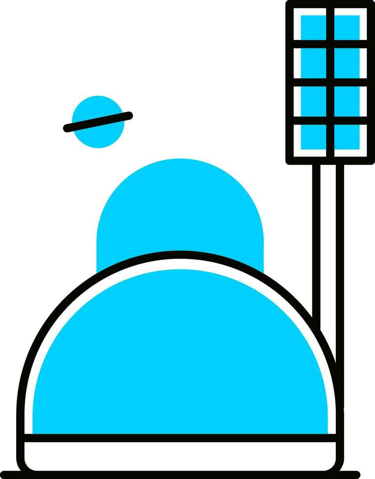 Solar dome icon icon in blue and black color. vector