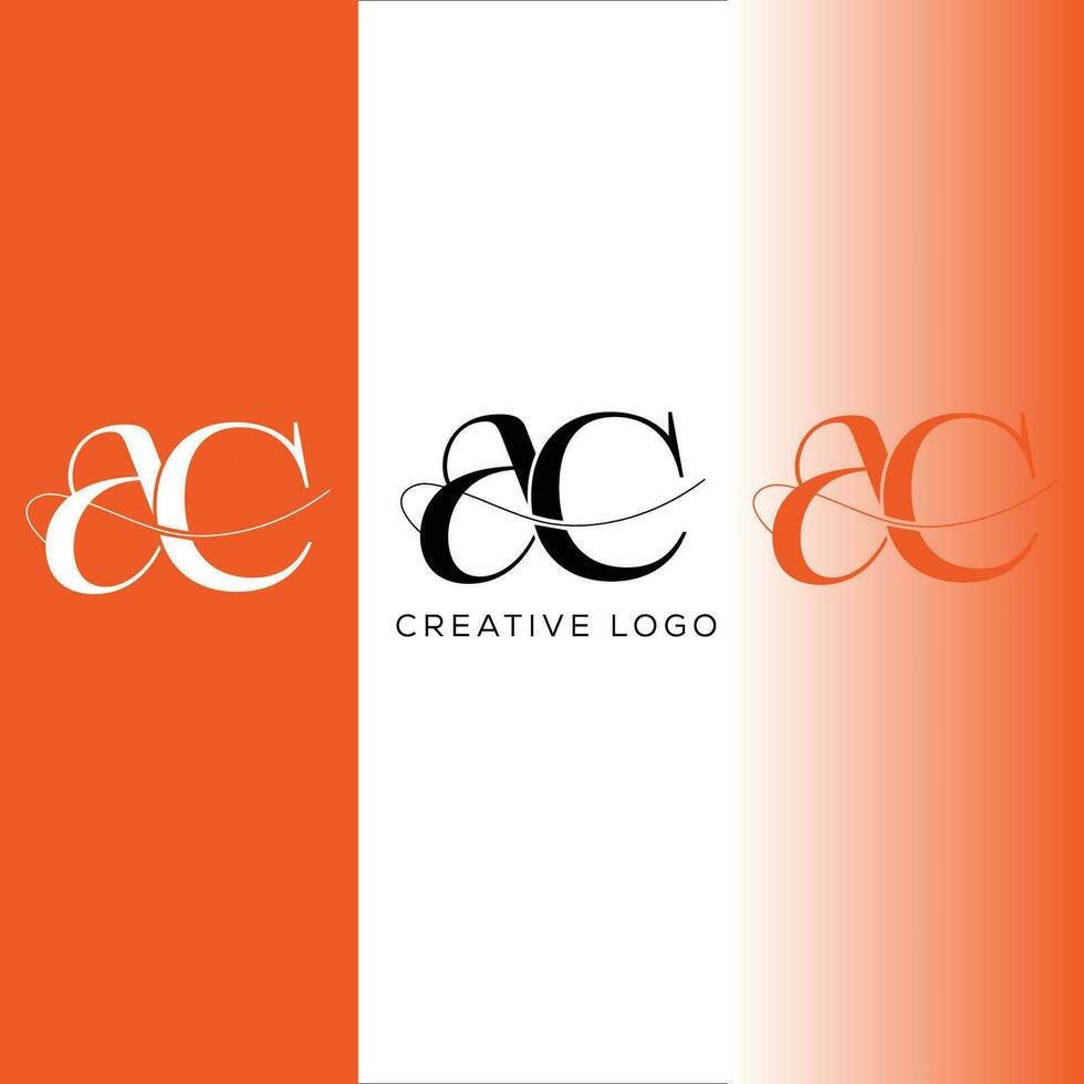 ac initial letter logo vector