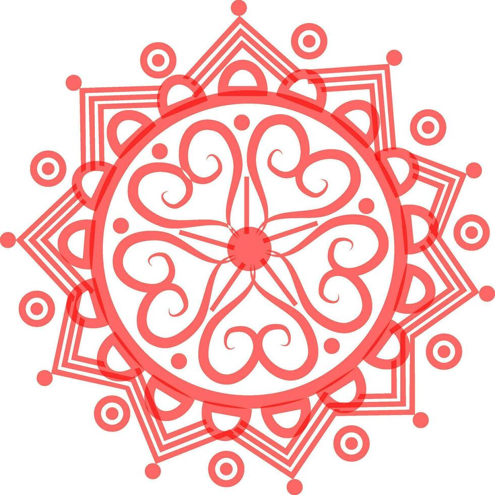 Floral design decorated mandala. vector