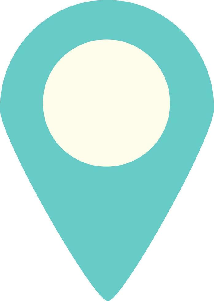 Sky blue icon of map pin. vector