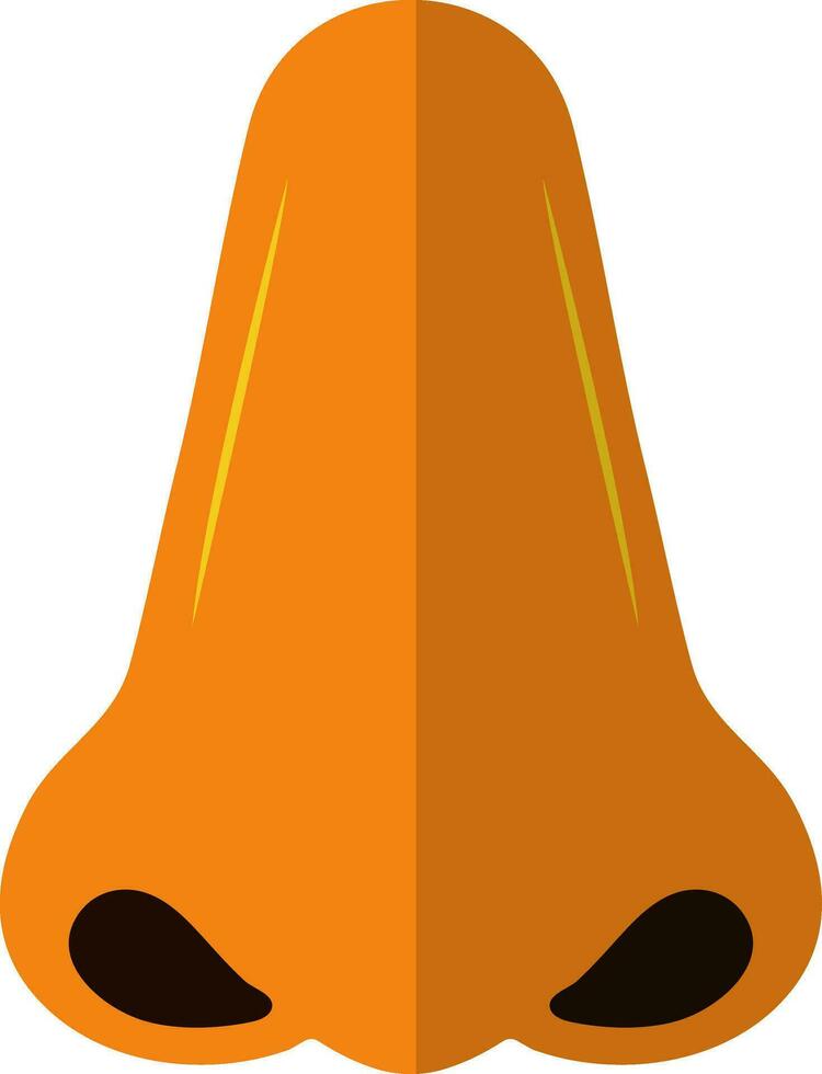 naranja nariz en blanco antecedentes. vector