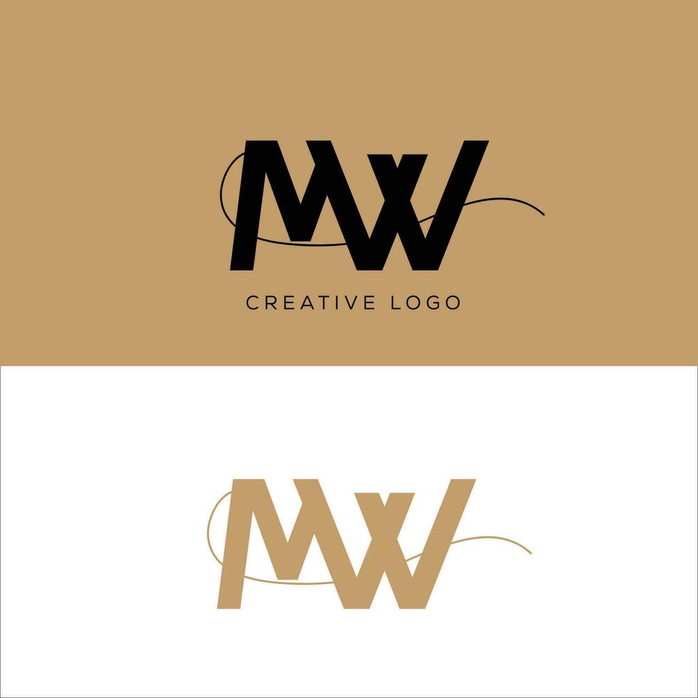 WM initial  letter logo design vector