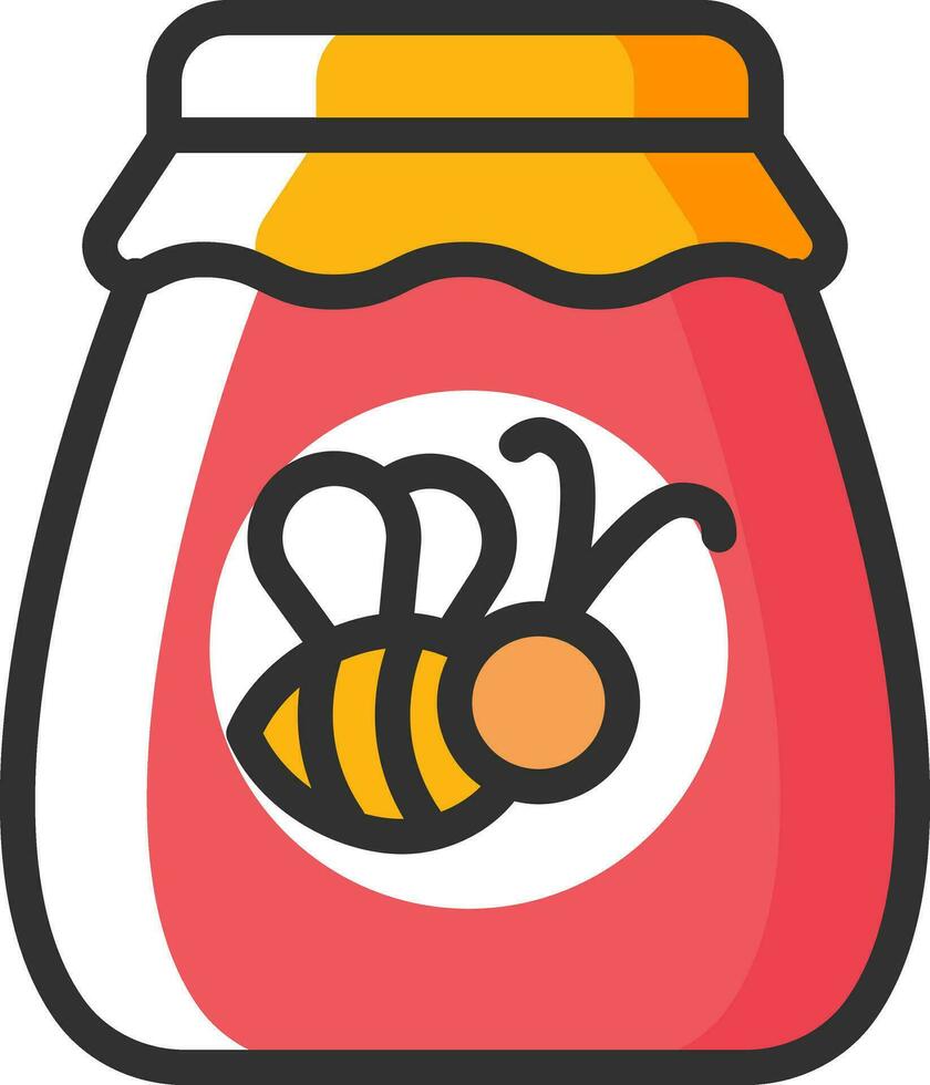 Vector illustration of Honey jar icon.