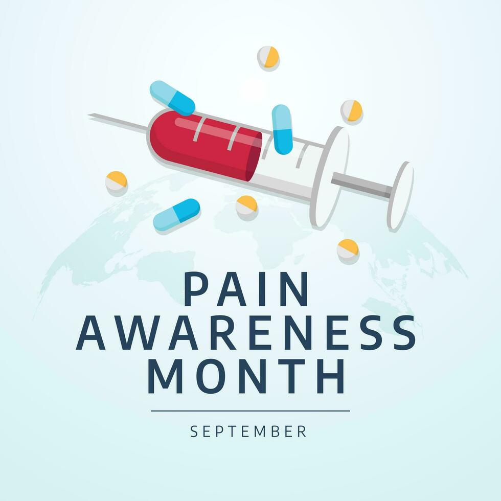 pain awareness month design template good for celebration. medical tool design. flat design. vector eps 10.