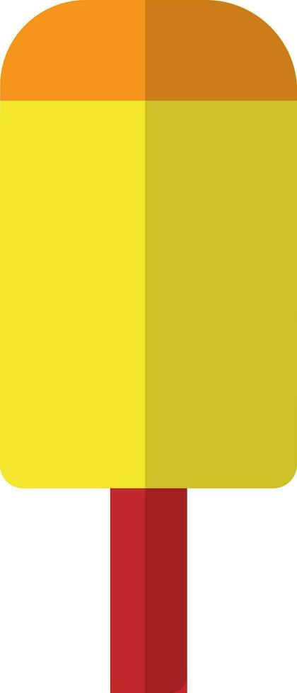 hielo crema en amarillo y rojo color. vector