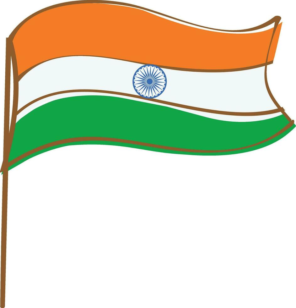 Vector illustration of India country flag icon.