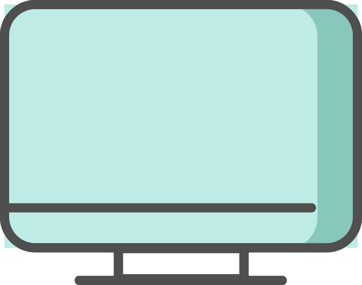 Desktop icon or symbol in blue color. vector