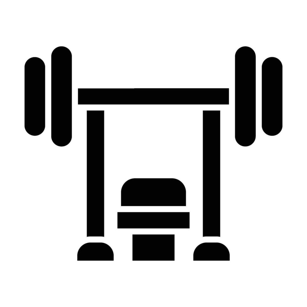 Bench Press Vector Glyph Icon For Personal And Commercial Use.