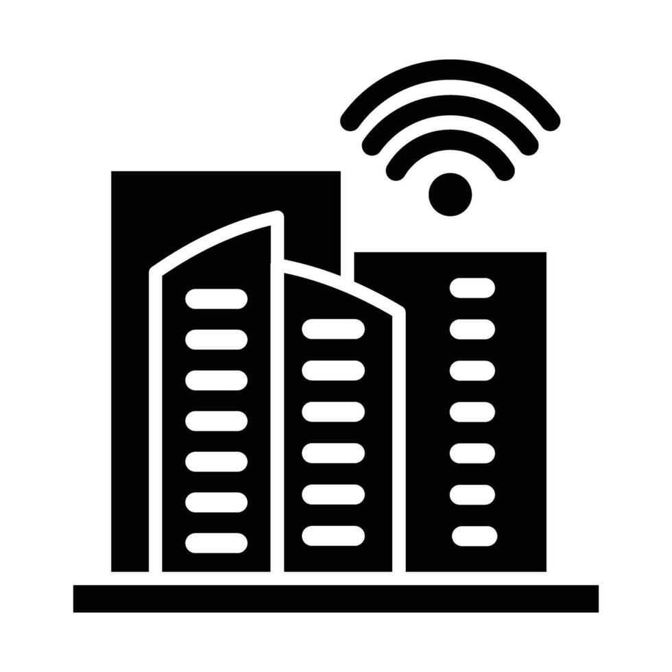 Smart City Vector Glyph Icon For Personal And Commercial Use.