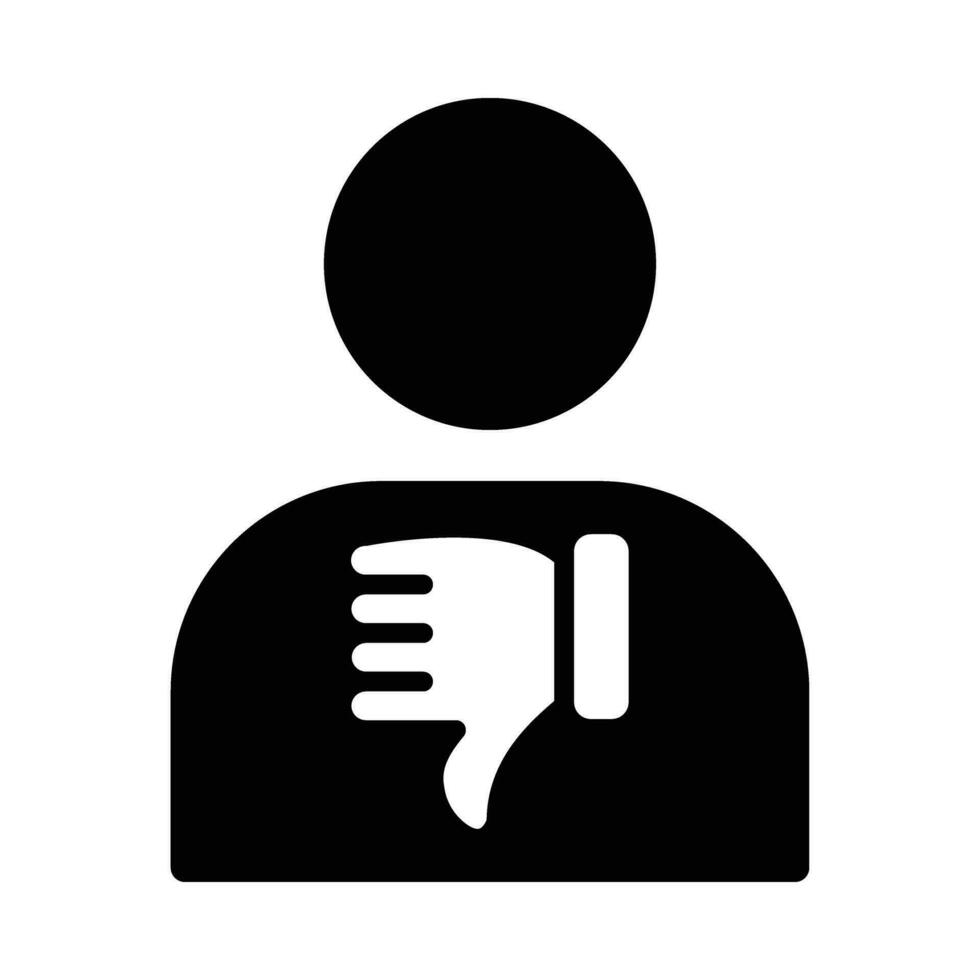 Reputation Loss Vector Glyph Icon For Personal And Commercial Use.
