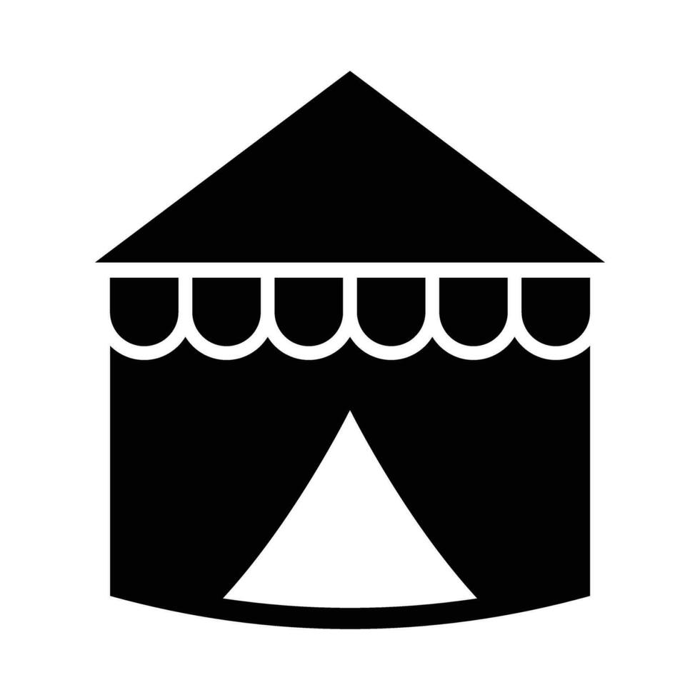 Circus Tent Vector Glyph Icon For Personal And Commercial Use.