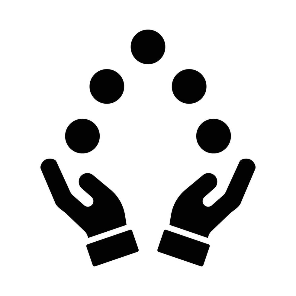 Juggling Vector Glyph Icon For Personal And Commercial Use.