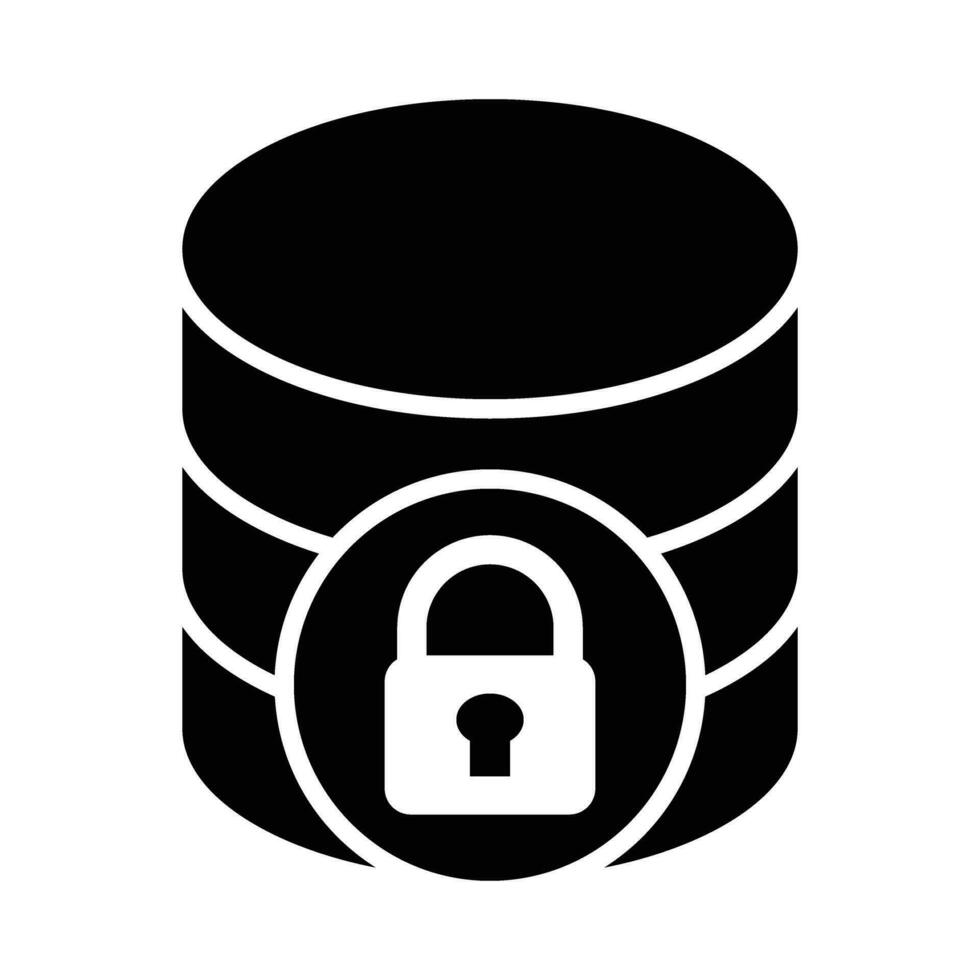 Locked Data Vector Glyph Icon For Personal And Commercial Use.
