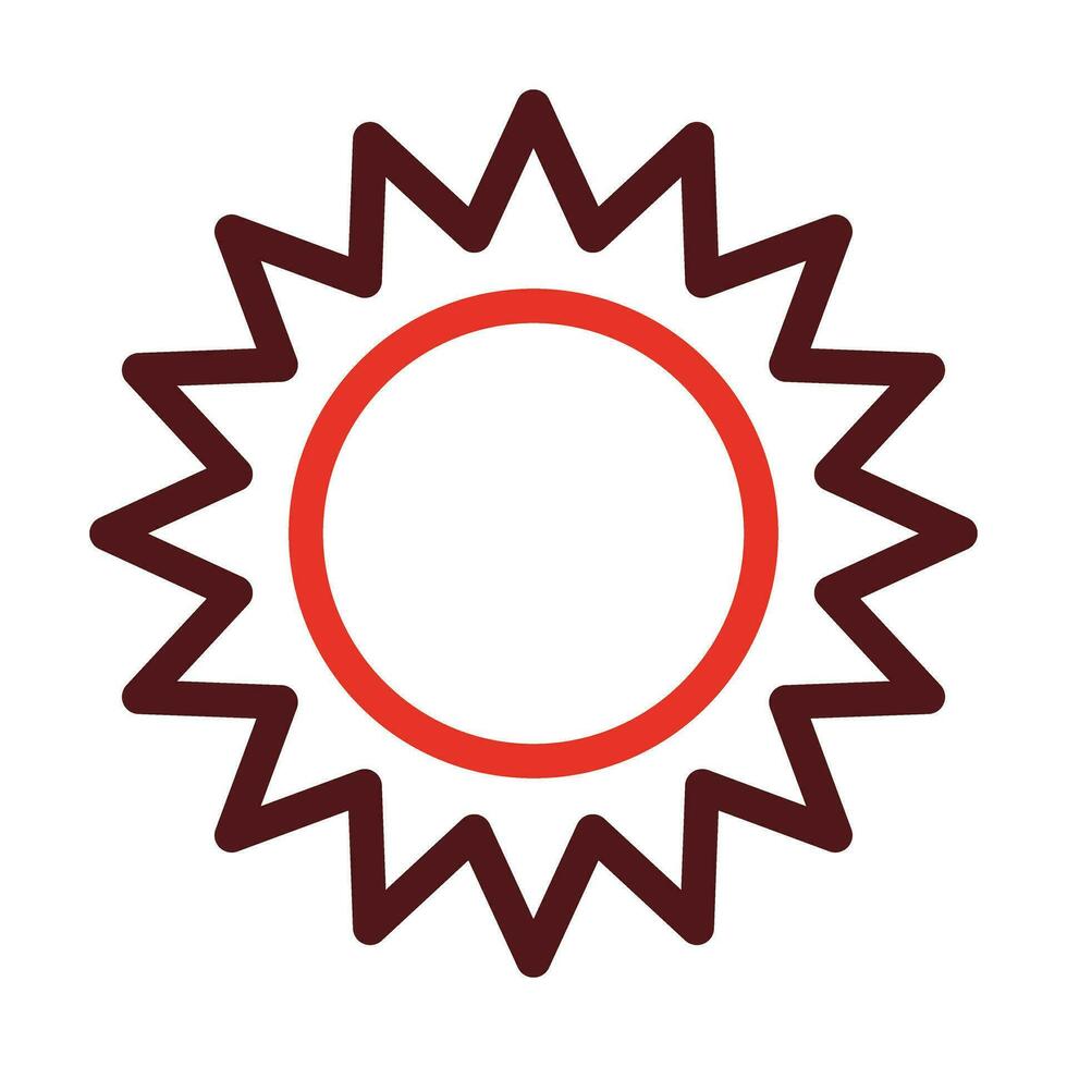 Sun Thick Line Two Color Icons For Personal And Commercial Use. vector
