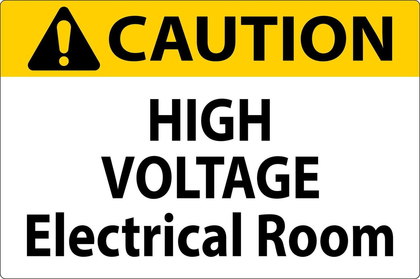 precaución firmar alto voltaje - eléctrico habitación vector