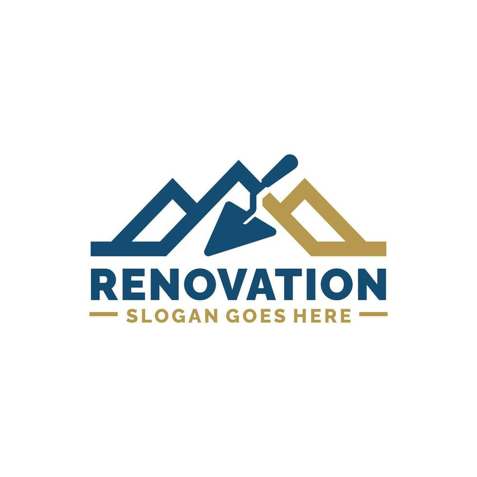 Home renovation logo design vector illustration