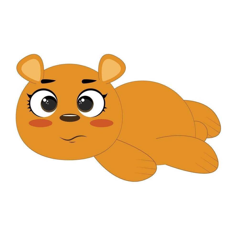 oso vector conjunto dibujos animados animal personaje y linda marrón oso pardo oso ilustración animalista conjunto para niños osito de peluche oso aislado en blanco antecedentes