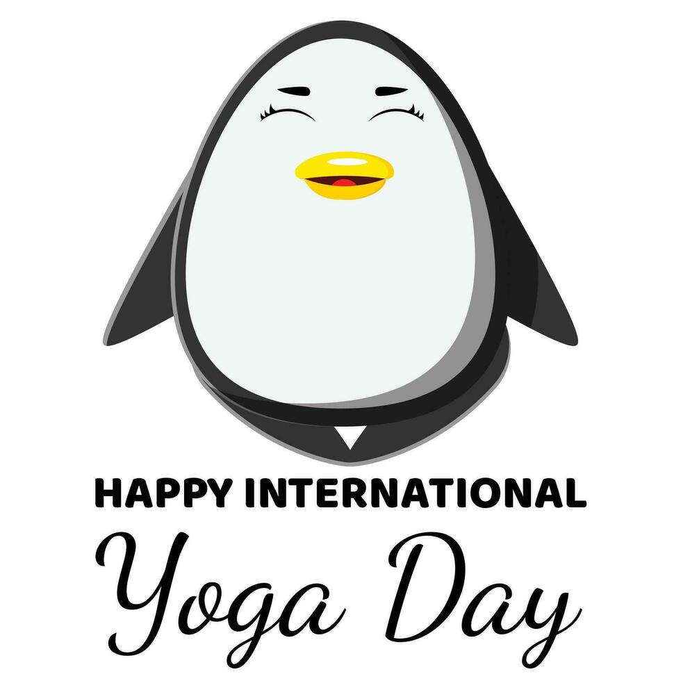 internacional yoga día. yoga cuerpo postura con texto. grupo de mujer practicando yoga. vector ilustración diseño