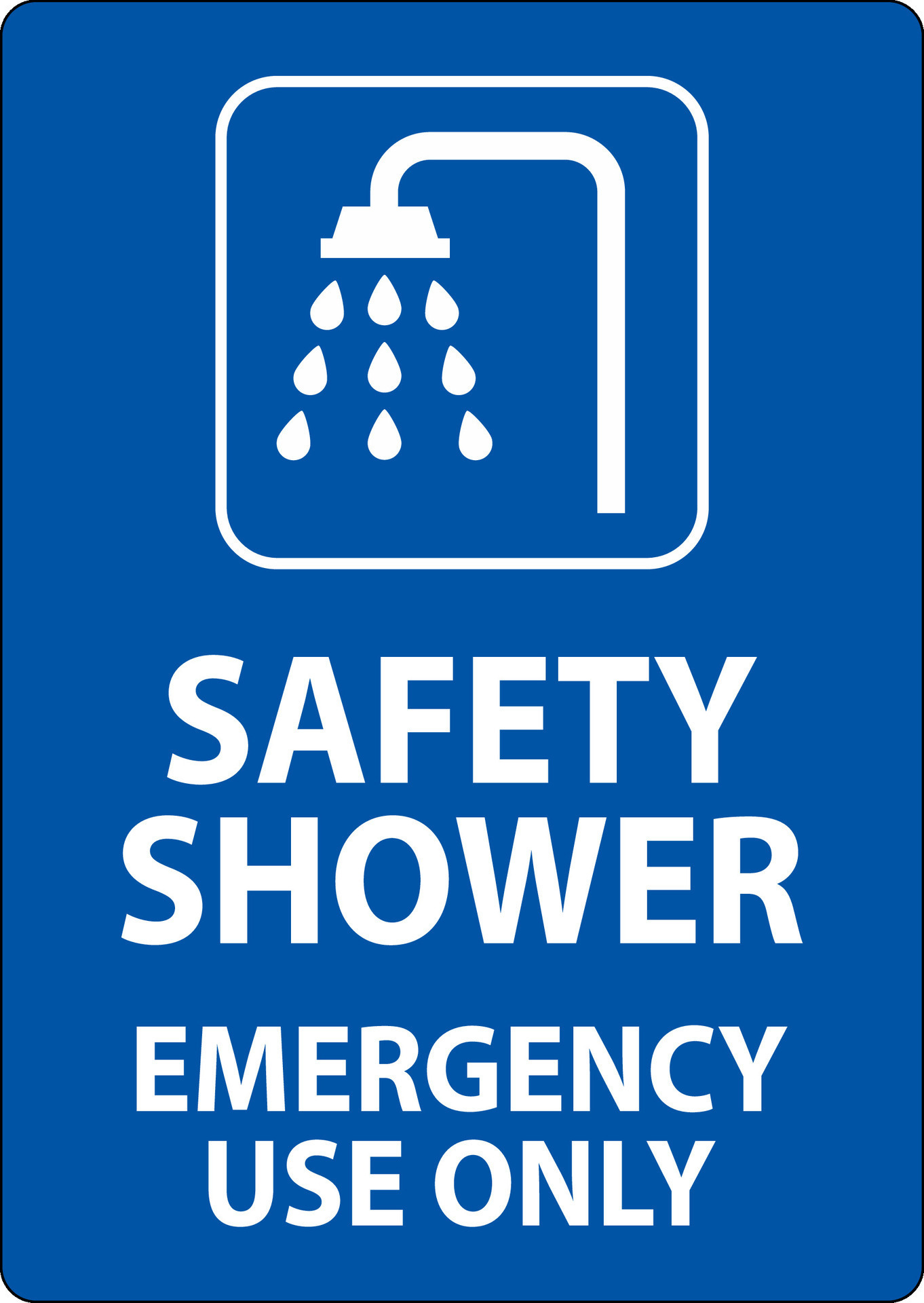Safety Shower Sign, Safety Shower Emergency Use Only 27618164 Vector