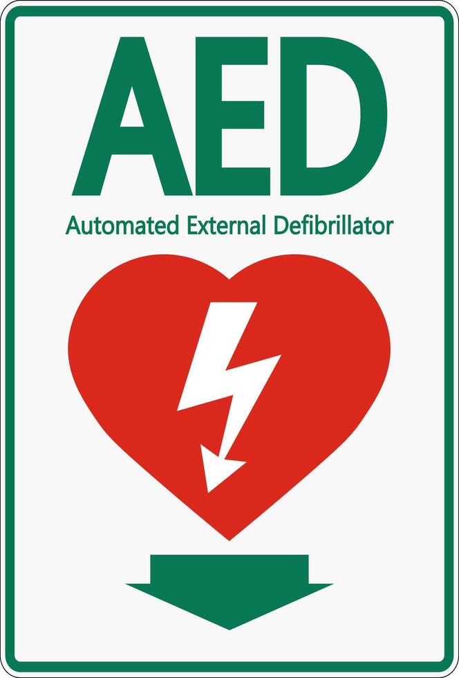 Face Adhesive AED Sign Symbol,label icon on white background vector