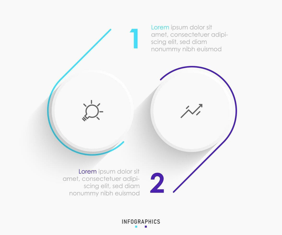 Vector Infographic label design template with icons and 2 options or steps. Can be used for process diagram, presentations, workflow layout, banner, flow chart, info graph.