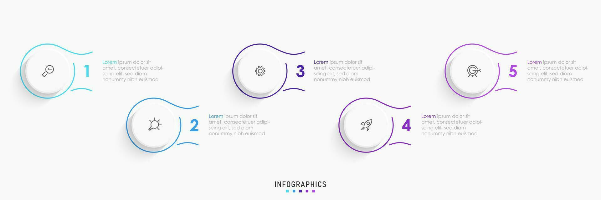 Vector Infographic label design template with icons and 5 options or steps. Can be used for process diagram, presentations, workflow layout, banner, flow chart, info graph.