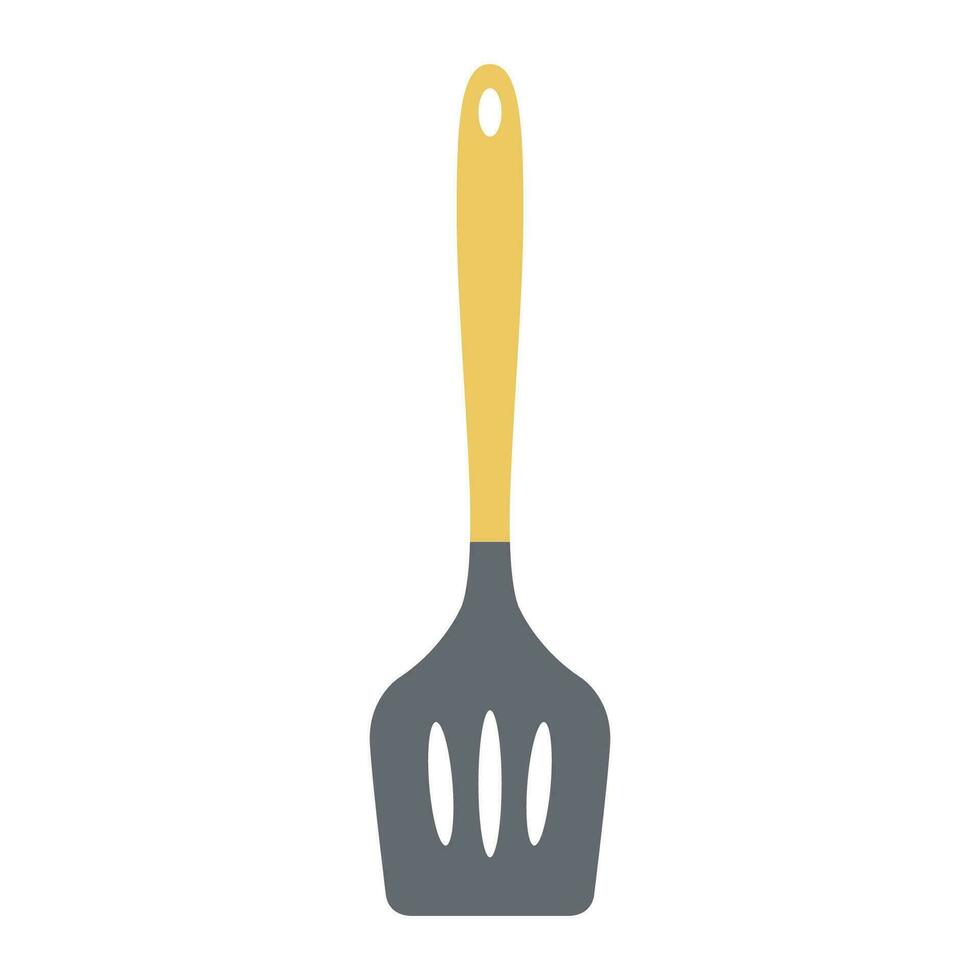 Silicone Spatula Flat Illustration. Clean Icon Design Element on Isolated White Background vector