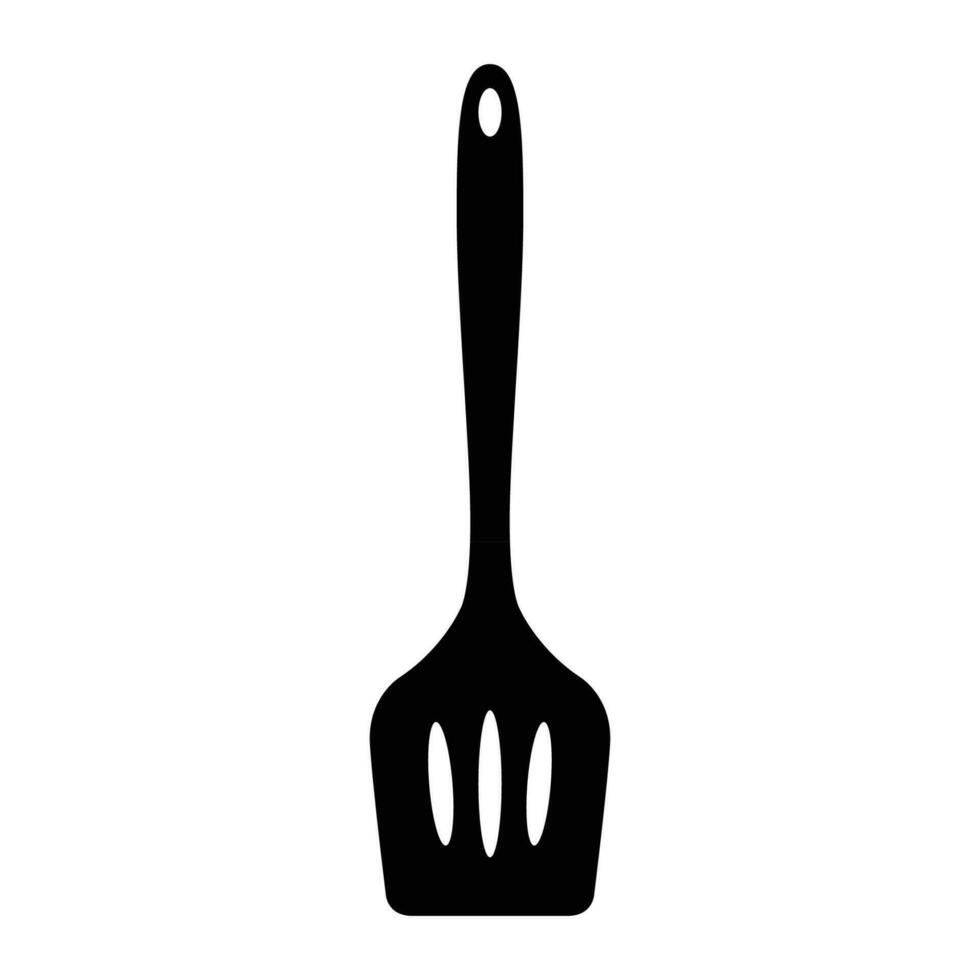 Spatula Silhouette. Black and White Icon Design Elements on Isolated White Background vector